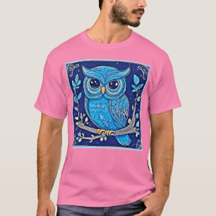 Whimsical Chalk Owl T-Shirt
