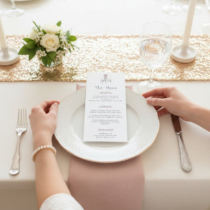 Whimsical Chandelier Dessert Cake Wedding Menu