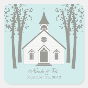Whimsical Chapel Favour Sticker