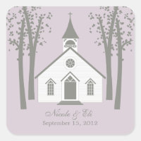 Whimsical Chapel Favour Sticker