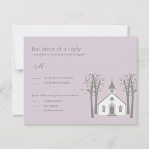 Whimsical Chapel Wedding RSVP / Response Card