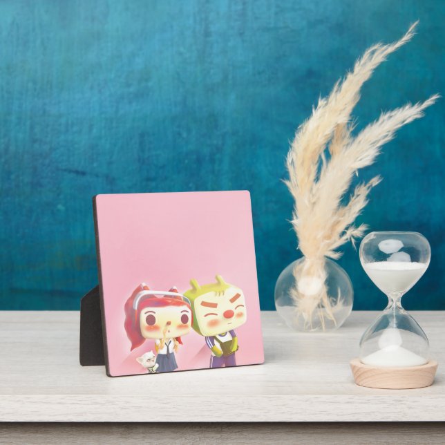 Whimsical Characters with Cat Plaque (Insitu)