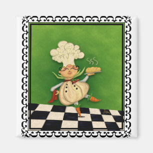Whimsical Chef Magnet