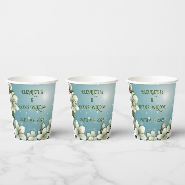 Whimsical Cherry blossom with Sparkles Paper Cups (Multi)