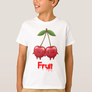 Whimsical Cherry Friends – Personalised Stickers T-Shirt