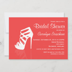 Whimsical Chic High Heel Bridal Shower Invite