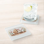 Whimsical Chick Duo Cottagecore Watercolor Glass Coaster<br><div class="desc">This enchanting watercolor illustration features two baby chicks nestled close together, radiating warmth, tenderness, and gentle companionship. Soft blush tones, creamy neutrals, and earthy browns blend seamlessly with delicate florals and floating heart accents, creating a cozy cottagecore mood with storybook charm. Rounded forms, rosy cheeks, and subtle painterly details give...</div>