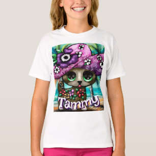 Whimsical Chihuahua Dog Palm Trees Personalised T-Shirt