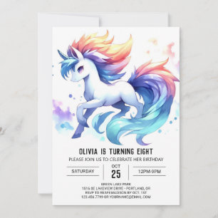 Whimsical Children Horse Birthday Invitation