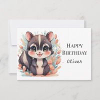Whimsical Children's Skunk Birthday