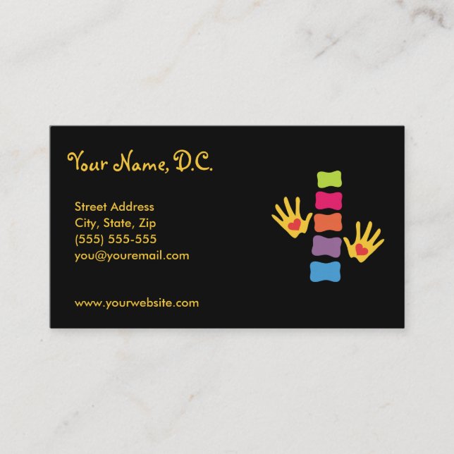 Whimsical Chiropractic Appointment Cards (Front)