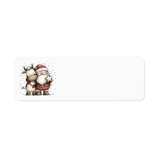 Whimsical Christmas Address Labels (Front)