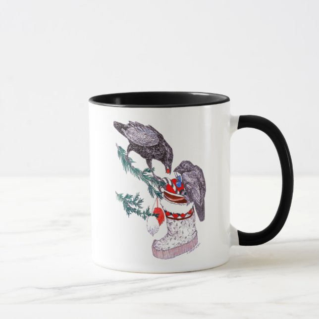 Whimsical Christmas Alaska Wildlife Coffee Mug (Right)