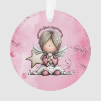 Whimsical Christmas Angel Ornament