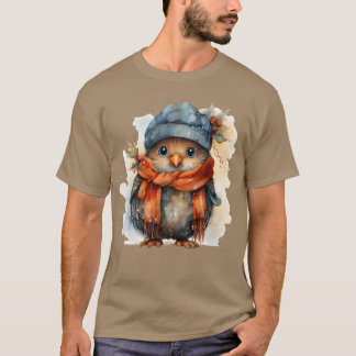 Whimsical Christmas Bird funny T-Shirt