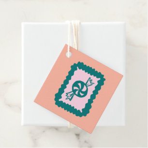 Whimsical Christmas Candy Bright Cute Holiday Gift Favour Tags