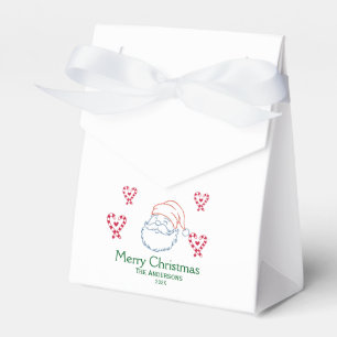 Whimsical  Christmas Candy Canes &Santa Favour Box