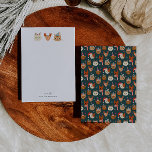 Whimsical Christmas Cats Green Card<br><div class="desc">Whimsical and modern Christmas note cards featuring hand drawn illustration of cute cats wearing winter accessories.</div>