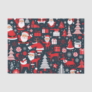 Whimsical Christmas Charm: Be Good or I Will Text Tissue Paper