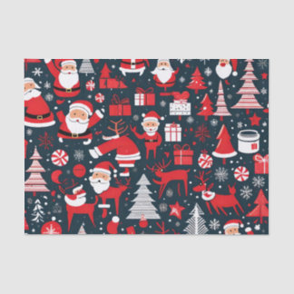 Whimsical Christmas Charm: Be Good or I Will Text Tissue Paper