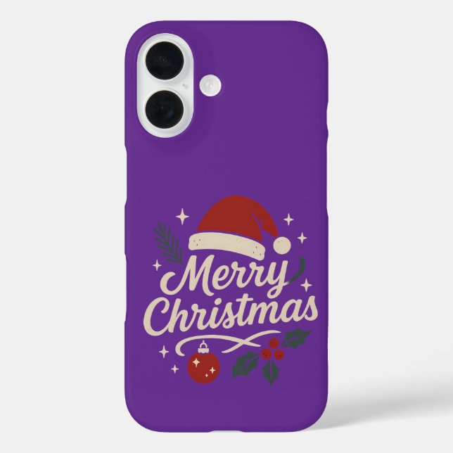 Whimsical Christmas Cheer Lettering Design Case-Mate iPhone Case (Back)