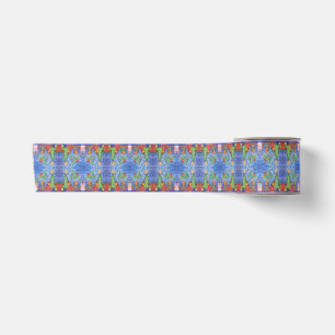 Whimsical Christmas Cheer Watercolor Painting Satin Ribbon