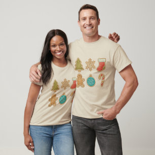Whimsical Christmas Cookie Icons  T-Shirt