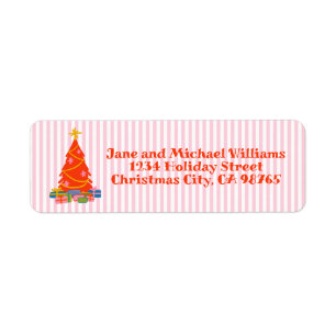 Whimsical Christmas Cute Xmas Tree Pink Holiday
