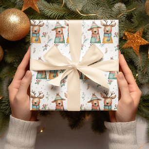 Whimsical Christmas Deers – Wrapping Paper