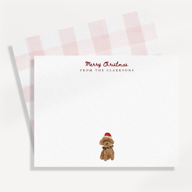 Whimsical Christmas Dog Note Card (Creator Uploaded)