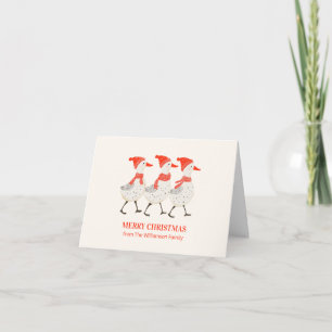 Whimsical Christmas Ducks Custom Christmas Holiday Card