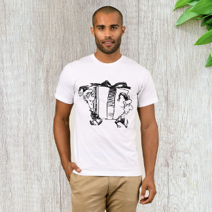 Whimsical Christmas Elves Carrying Giant Present T-Shirt