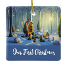 Whimsical Christmas Forest Scene Personalised