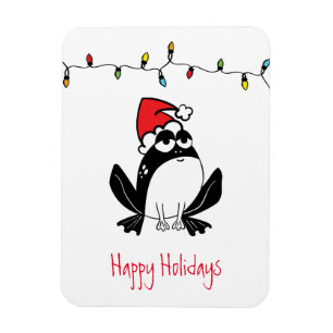 Whimsical Christmas Frog Magnet