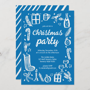 Whimsical Christmas Holiday Party Cute Custom Invitation