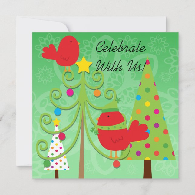 Whimsical Christmas Holiday Party Invitation (Front)
