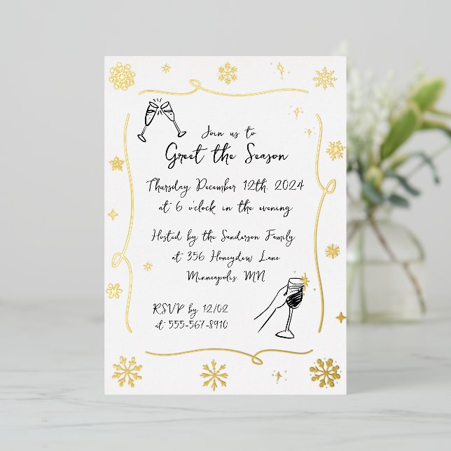 Whimsical Christmas Holiday Winter Cocktail Party  (Standing Front)