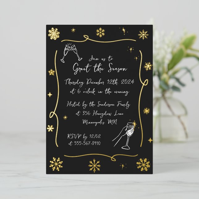 Whimsical Christmas Holiday Winter Cocktail Party  (Standing Front)