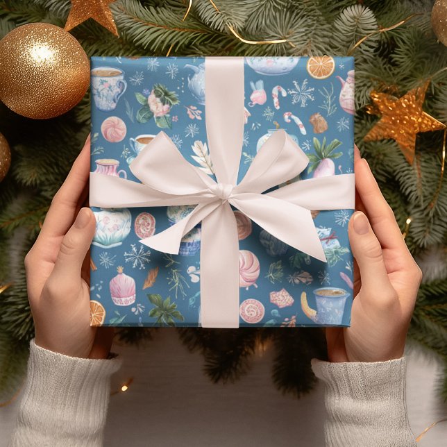 Whimsical Christmas Pattern Wrapping Paper  (Creator Uploaded)