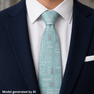 Whimsical Christmas - Playful Doodle Pastels Tie