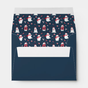 Whimsical Christmas Polar Bears ID850 Envelope