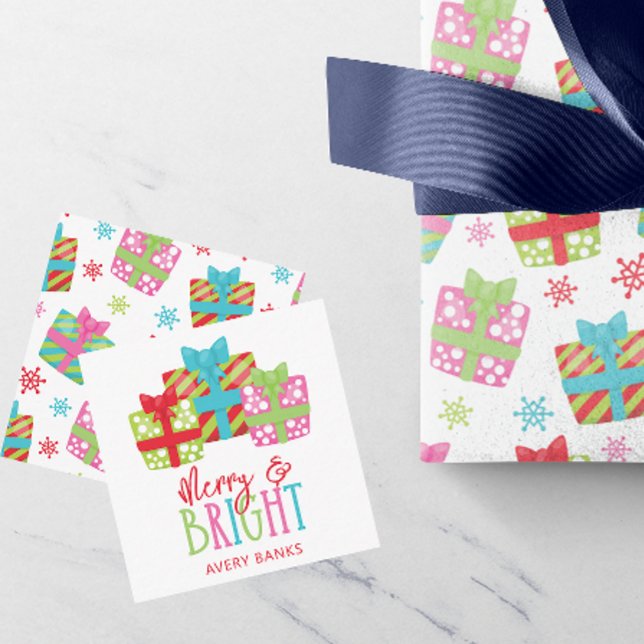 Whimsical Christmas Presents Gift Enclosure Card (Creator Uploaded)