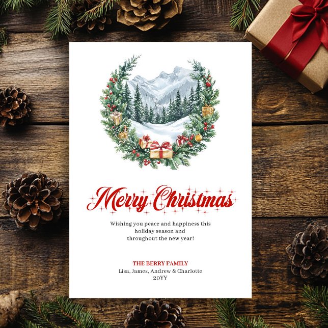 Whimsical Christmas scene editable greeting card (Whimsical Christmas scene editable greeting card

)