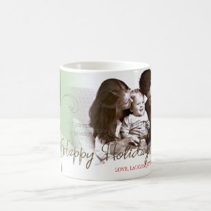 Whimsical Christmas Snow Trees Holiday Photo Mug