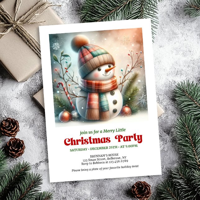 Whimsical Christmas snowman invitation editable  (Whimsical Christmas snowman invitation editable holiday joy

)