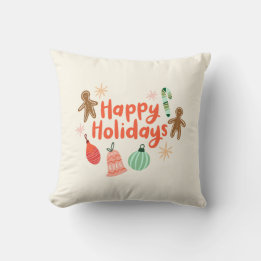 Whimsical Christmas Throw Pillow