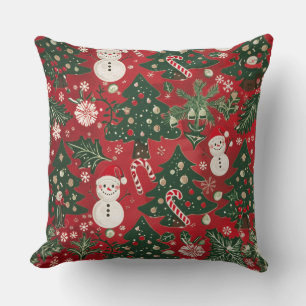Whimsical Christmas Throw Pillow