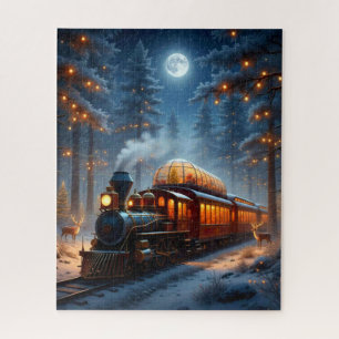 Whimsical Christmas Train Jigsaw Puzzle