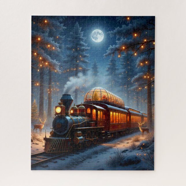 Whimsical Christmas Train  Jigsaw Puzzle (Vertical)
