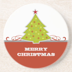 Whimsical Christmas Tree Coaster